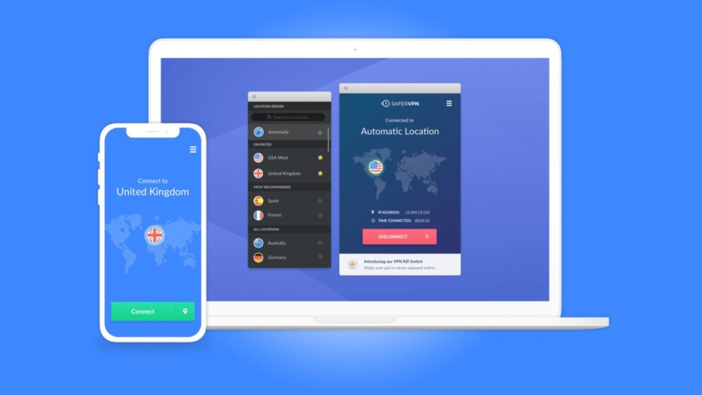SaferVPN Interface