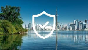 An Image of Canada with VPN Illustraion on Top