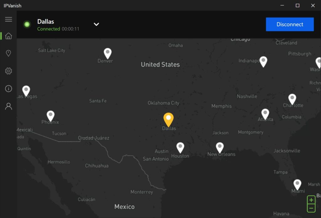 IPVanish VPN Interface