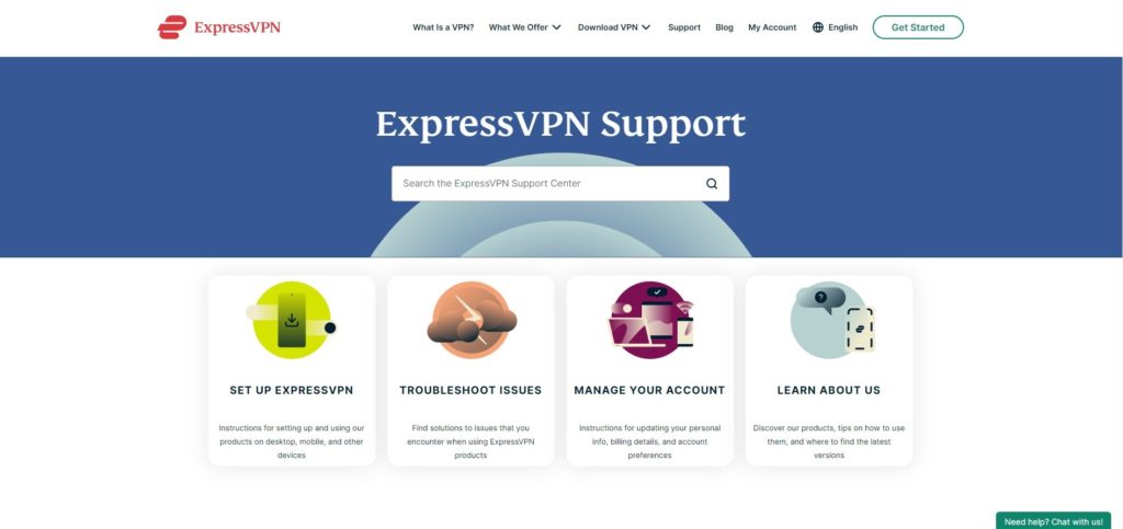 ExpressVPN Support Page